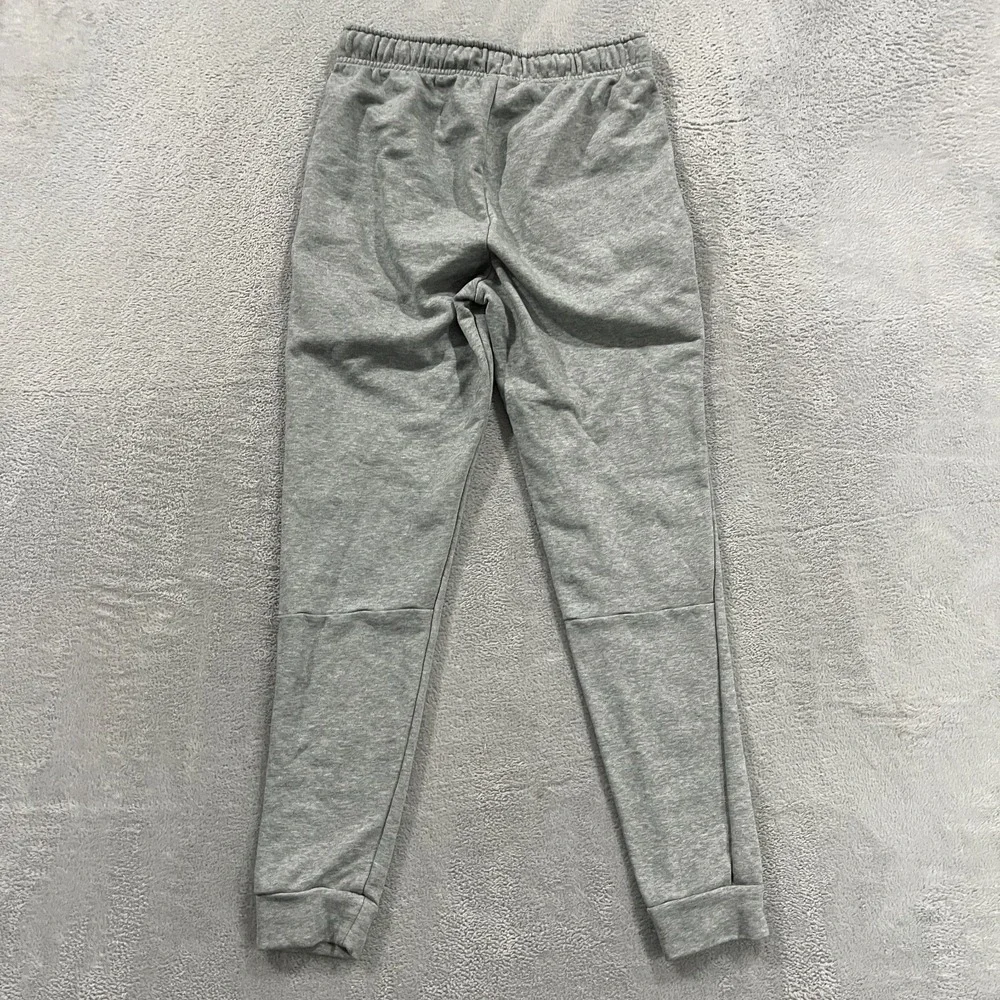 Nike Dri Fit Jogger Pants Men Small Gray Cotton Fleece Lined Tapered Leg Fitness